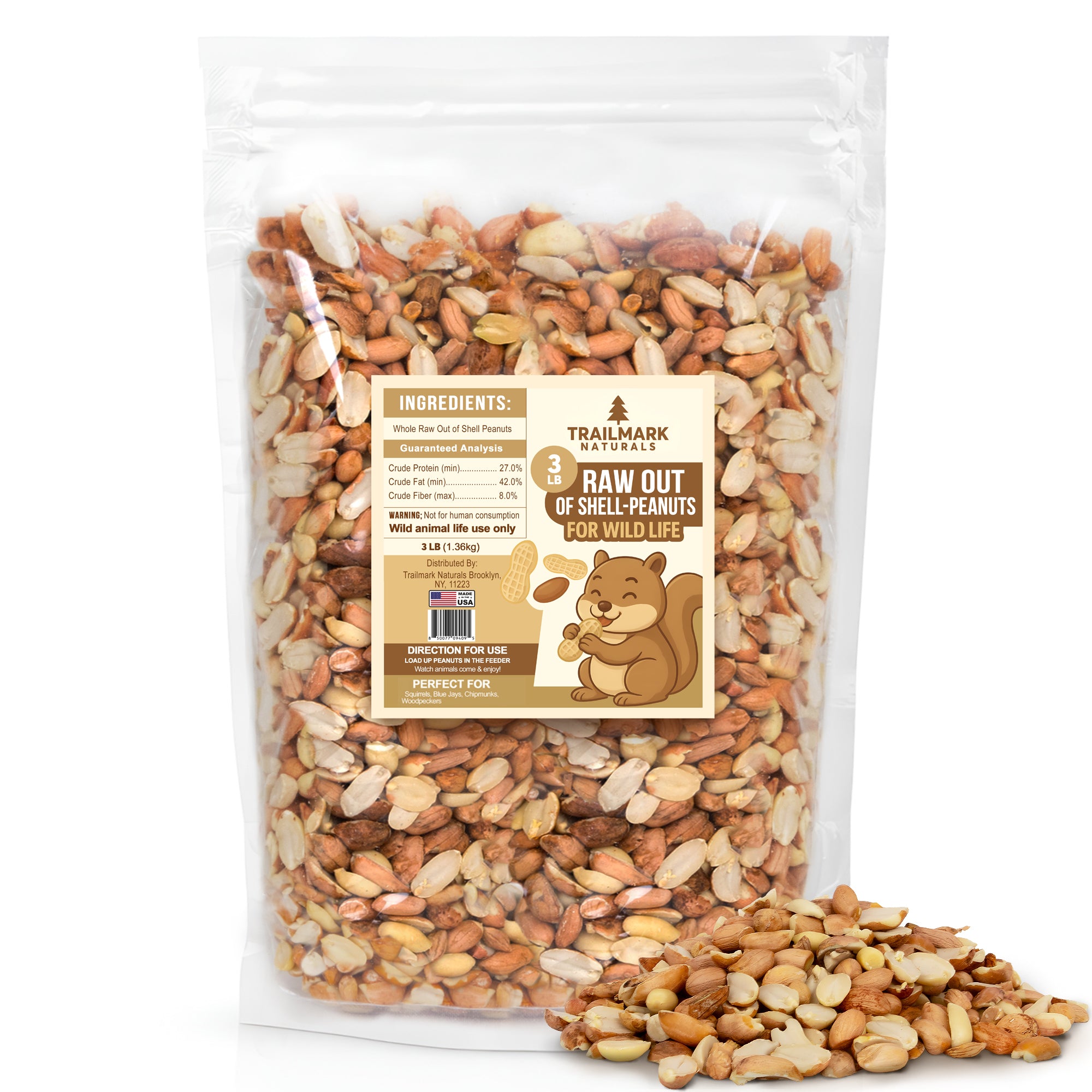 Raw Shelled Peanuts – Trailmark Naturals