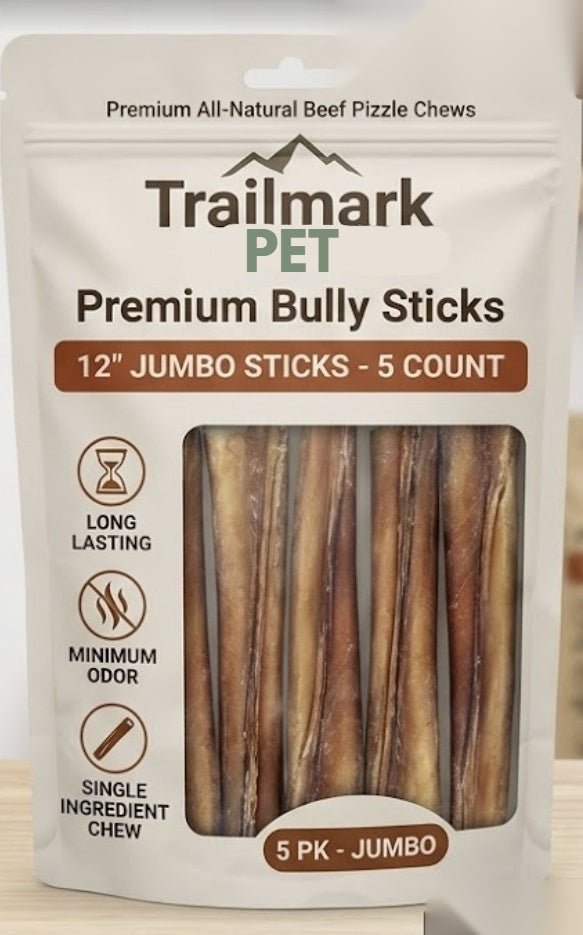 Trailmark Pet - 12" Bully Sticks - 5 CT - Trailmark Naturals